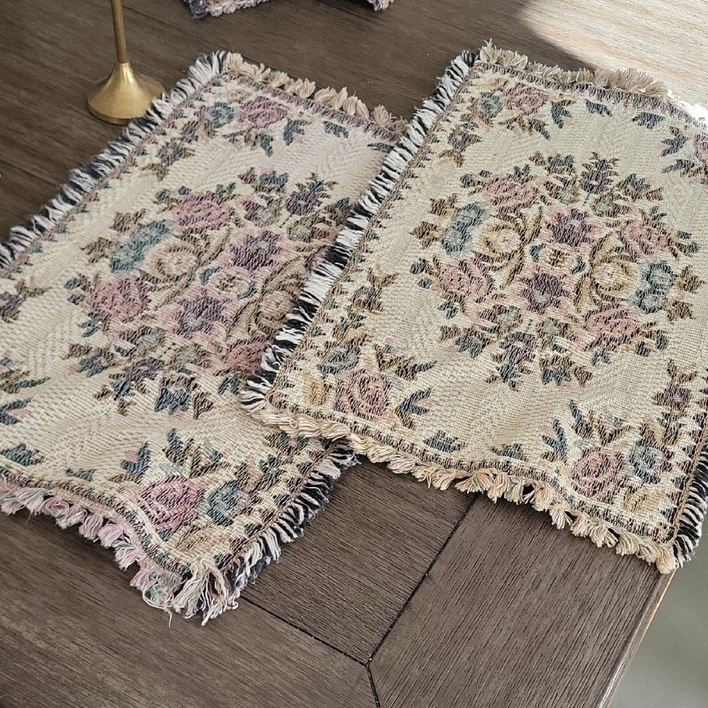 Floral Tapestry Placemats reversible